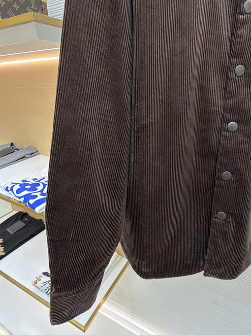 プラダ 三角ロゴコーデュロイコットンコート