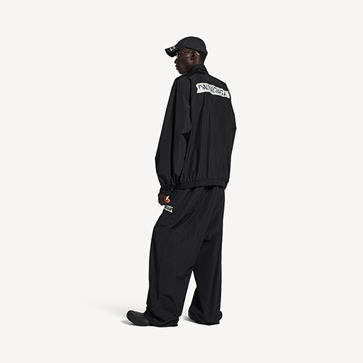 バレンシアガ Balenciaga テーププリントのジップアップジャケット