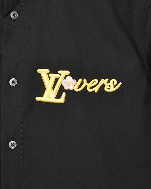 ルイヴィトン LV 刺繍ロゴ長袖シャツ