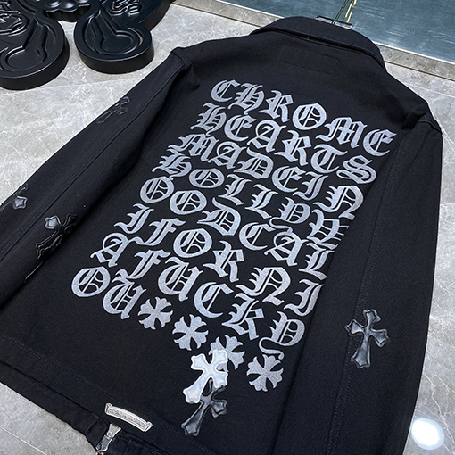 クロムハーツスーパーコピー クロス柄ジャカード刺繍デニムジャケット