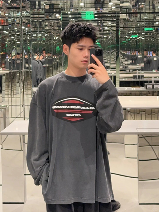 アレキサンダーワンスーパーコピー ALEXANDER WANG ロゴプリント長袖シャツ