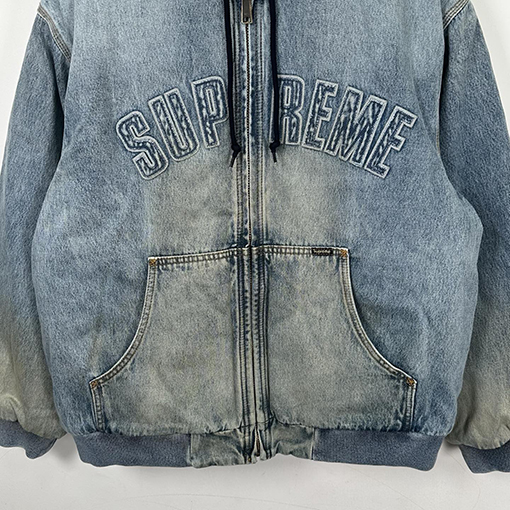 シュプリーム SUPREME REFLECTIVE ARC HOODED WORK JACKET 反射ロゴデニムジャケット
