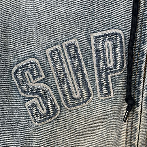 シュプリーム SUPREME REFLECTIVE ARC HOODED WORK JACKET 反射ロゴデニムジャケット