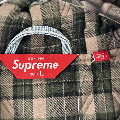 シュプリーム SUPREME REFLECTIVE ARC HOODED WORK JACKET 反射ロゴデニムジャケット