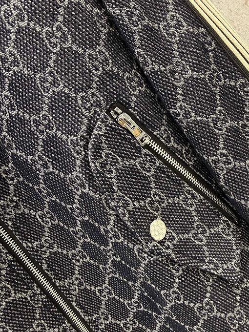 グッチコピー GUCCI クラシックな全面ロゴプリントのベースボールカラージャケット