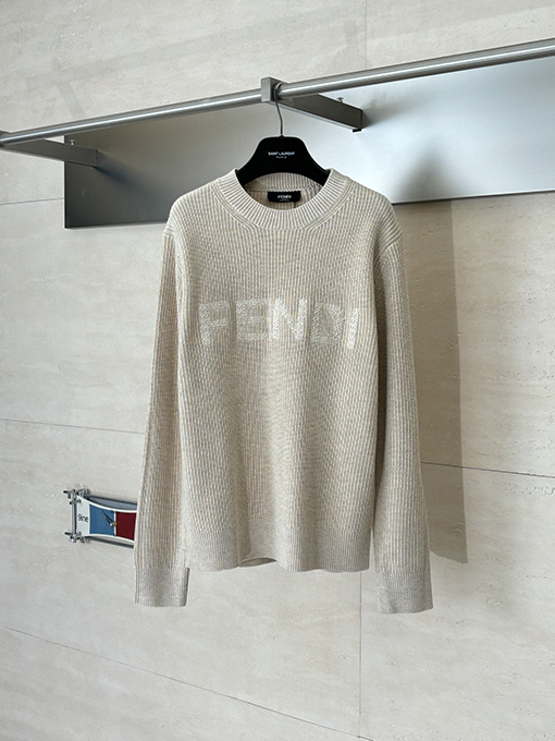 フェンディスーパーコピー FENDI ウールクルーネックニットレターセーター