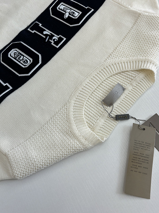 ディオール Dior レターロゴ刺繍ウールクルーネックニットセーター