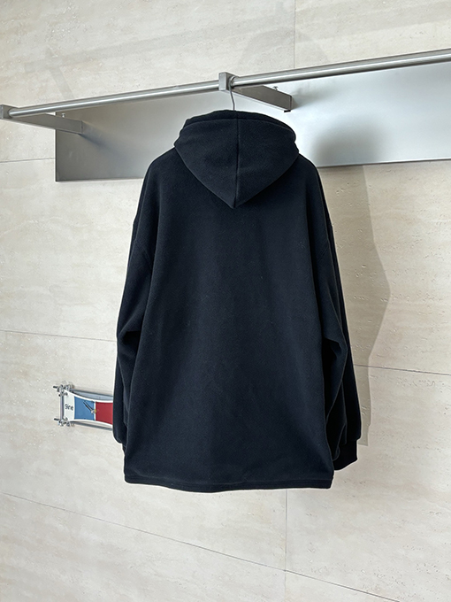 バレンシアガ Balenciaga 円形刺繍ツーウェイジッパーフード付きフリースジャケット