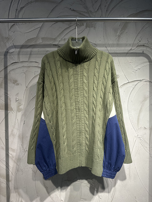 バレンシアガ Balenciaga Demna 新しいセーターパッチワークニットカーディガン