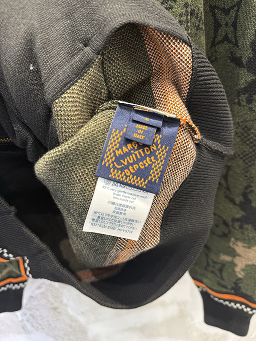 ルイヴィトンコピー Damier ヘビーデューティーカモフラージュジャカードカーディガンセータージャケット