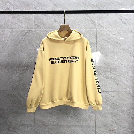 フィアオブゴッド FOG ESSENTIALS ESSENTIALS キリンアームグルーレター裏起毛フード付きスウェットシャツ
