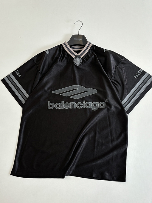バレンシアガスーパーコピー Balenciaga 3M ラグビージャージ Vネック 半袖Tシャツ