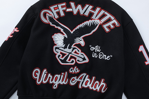 フィアオブゴッド offwhite 新モデル刺繍ウールベースボールジャケット