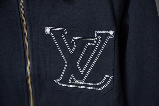 ルイヴィトンコピー 透かし刺繍のキャンバスジャケット
