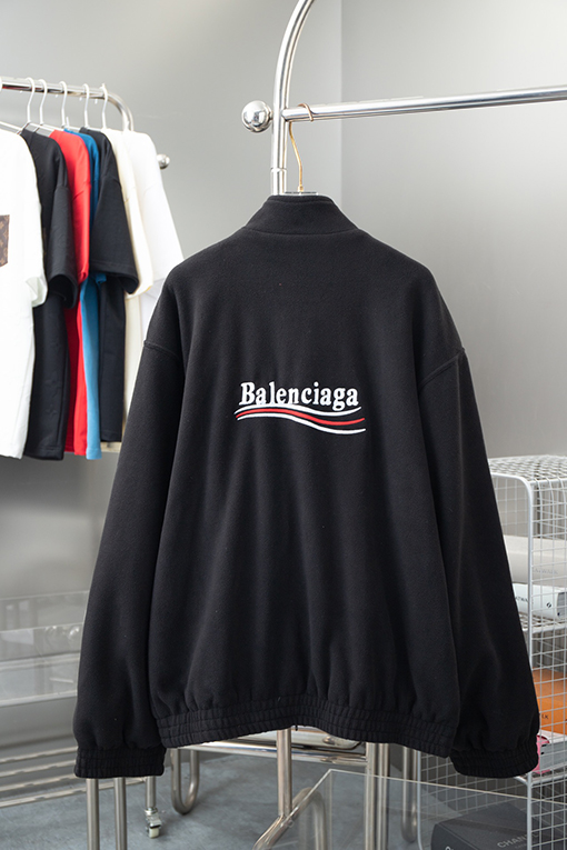 バレンシアガ Balenciaga コーラ刺繍フリースコットンジャケット