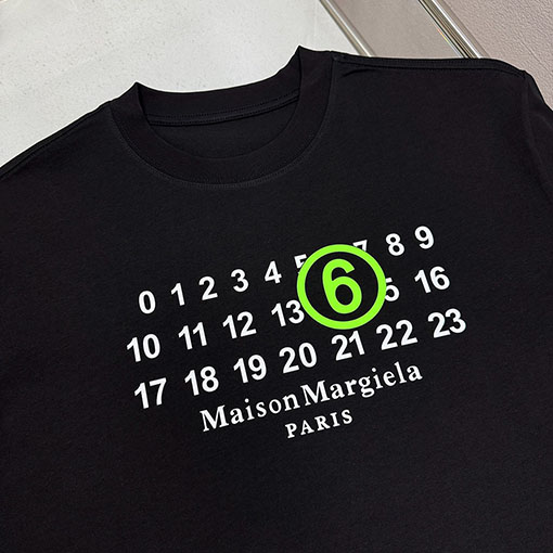 マルタンマルジェラ Maison Margiela MM6 ロゴフォームプリントの長袖ベースレイヤーシャツ