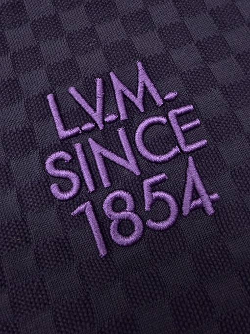 ルイヴィトン チェッカーボード刺繍ニット半袖Tシャツ