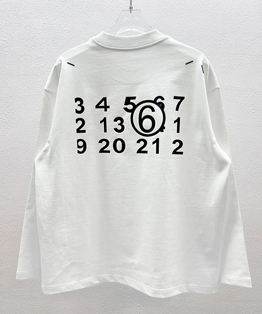 マルタンマルジェラ Maison Margiela MM6 レターデジタルダイレクトプリント長袖シャツ