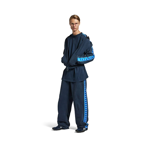 バレンシアガスーパーコピー Balenciaga Stripe Baggy ゆったりとしたカジュアルパンツ