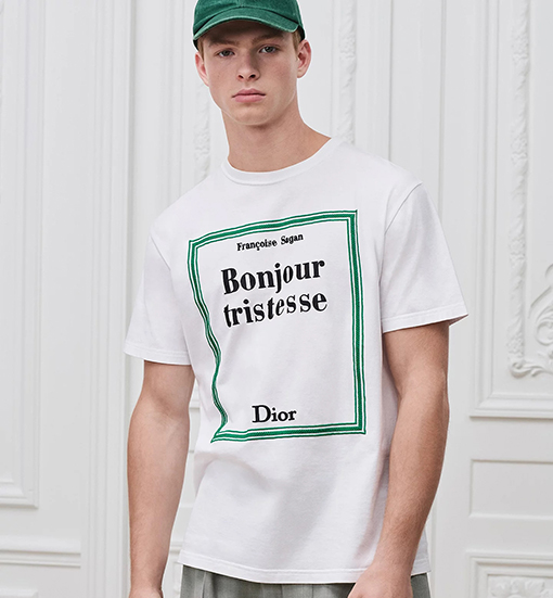 ディオール 刺繍ロゴ半袖Tシャツ