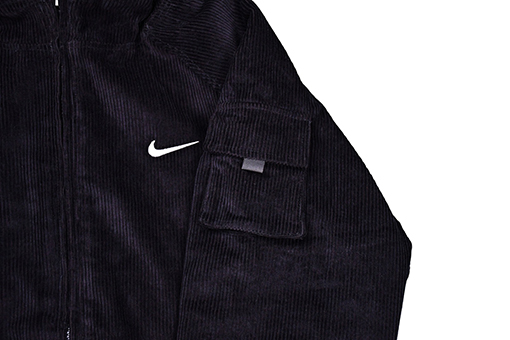 ナイキ X シュプリーム Arc Corduroy Hooded Jacket コーデュロイキルティングウィンドブレーカージャケット