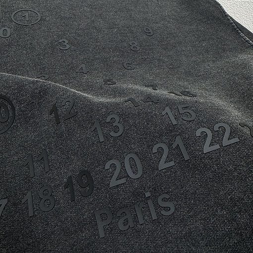 マルタンマルジェラ Maison Margiela MM6 デジタルクロスプリント 厚パックウォッシュクルーネックスウェットシャツ