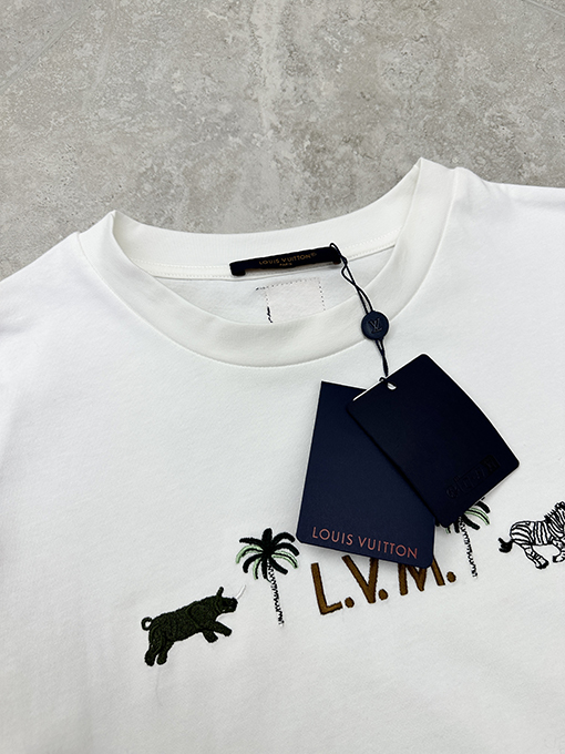 ルイヴィトンスーパーコピー ゼブラ刺繍半袖Tシャツ