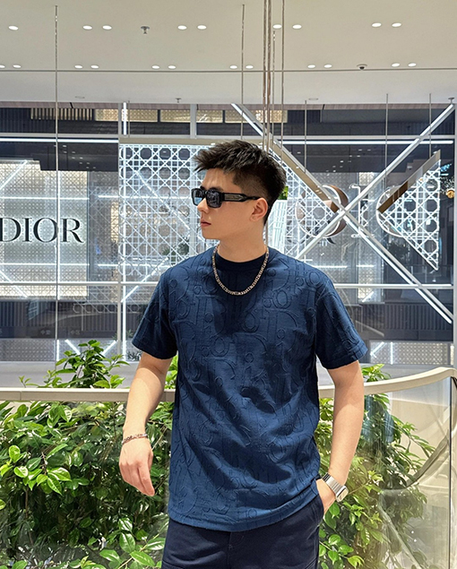 ディオール Oblique ジャカードクルーネック半袖Tシャツ