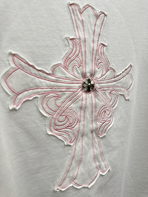 クロムハーツ アメリカンスタイルのレーザー刺繍カップル半袖Tシャツ