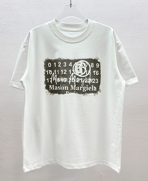 マルタンマルジェラ Maison Margiela MM 新モデルデジタルダイレクトプリントクルーネック半袖Tシャツ