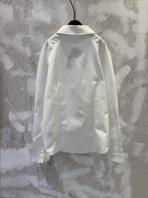 ディオール Dior For My Real Friends ホワイトの軽量コットンジップアップシャツジャケット