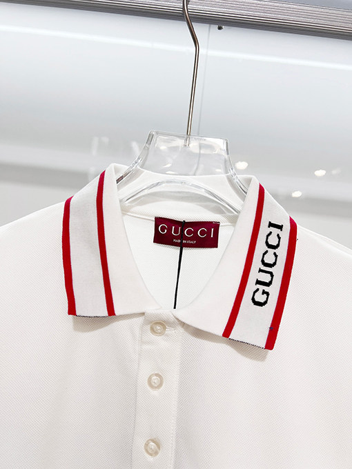 グッチ GUCCI カラーブロックの襟付き半袖ポロシャツ