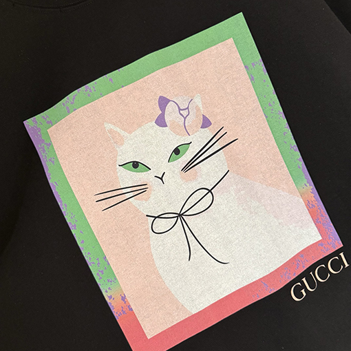 グッチスーパーコピー GUCCI 新しいプリント半袖Tシャツ