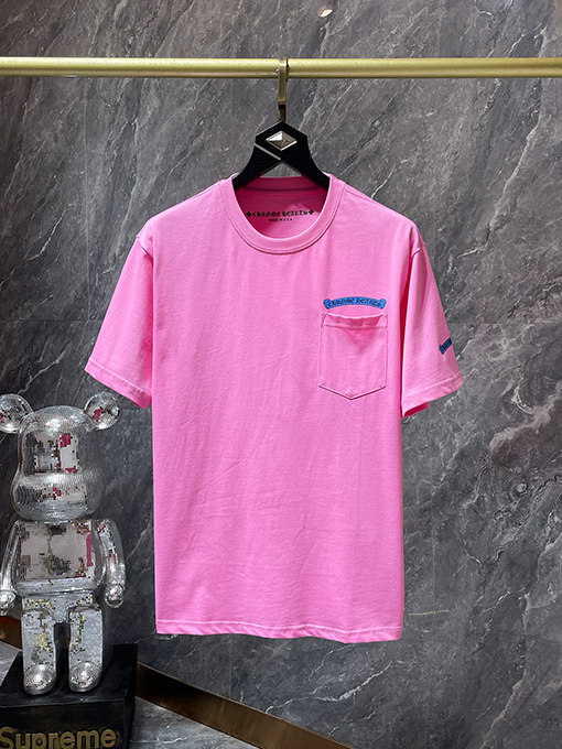 クロムハーツ ドーパミンブルーピンクローラー半袖Tシャツ