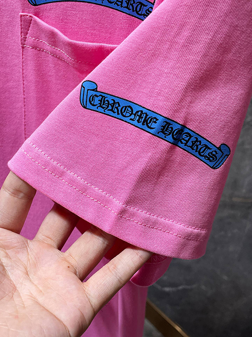 クロムハーツ ドーパミンブルーピンクローラー半袖Tシャツ
