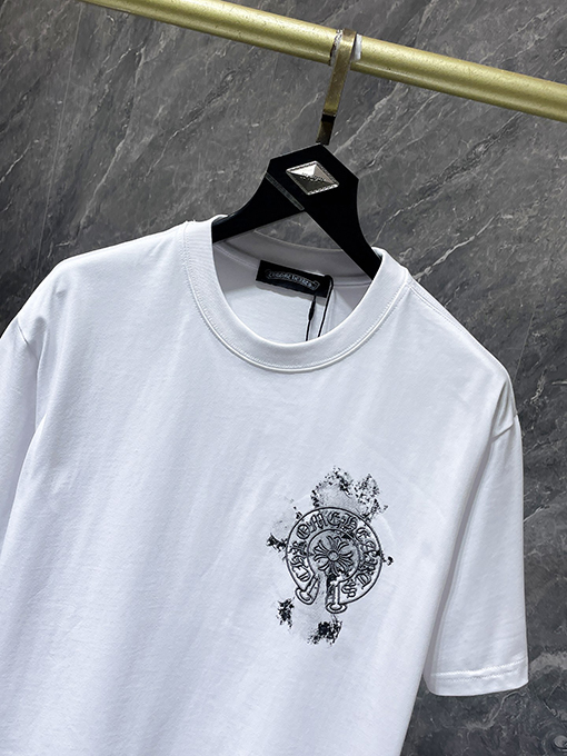 クロムハーツスーパーコピー サンスクリット刺繍クロス半袖Tシャツ