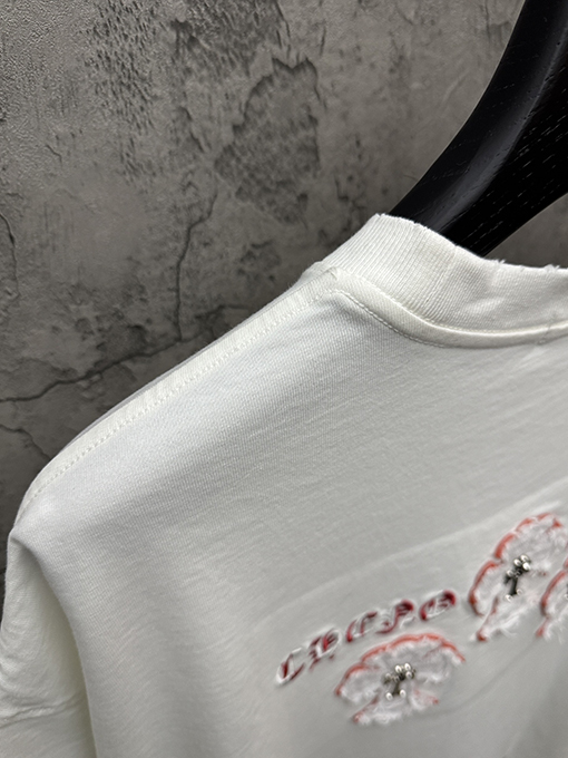 クロムハーツコピー Brunello Cucinelli ロゴプリント半袖Tシャツ