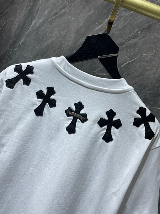 クロムハーツ ヘビーデューティーパッチワークレザークロス半袖Tシャツ
