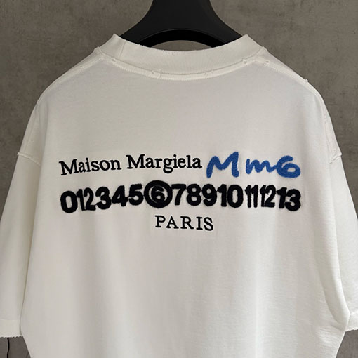 マルタンマルジェラ Maison Margiela MM6 新モデルロゴ半袖Tシャツ