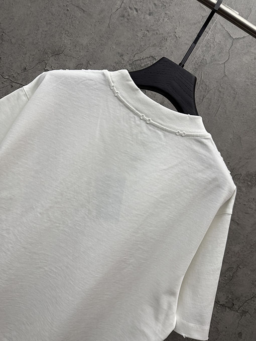 クロムハーツコピー 4 層アップリケクロスステッチ半袖Tシャツ