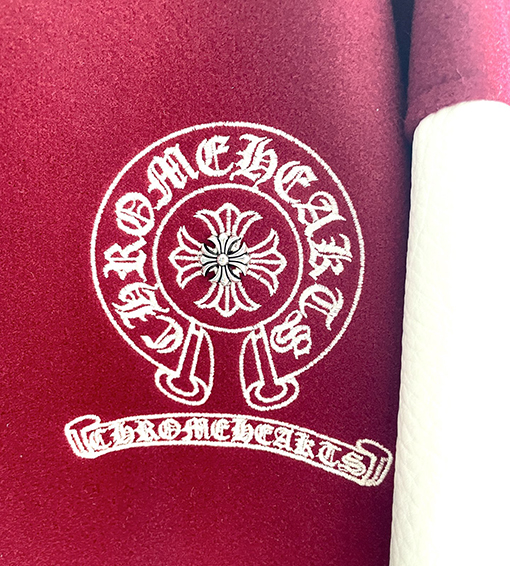 クロムハーツ 刺繍入りホースシュークロスダブルレイヤーベースボールジャケット