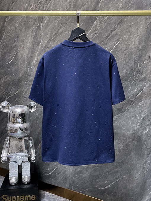 クロムハーツ クラシックな馬蹄刺繍の金箔スター半袖Tシャツ