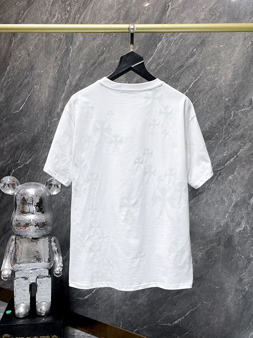 クロムハーツコピー 新デザインの光感応カラーチェンジクロス半袖Tシャツ