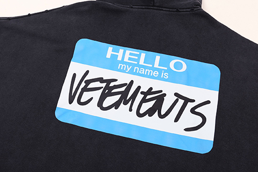 ヴェトモン VETEMENTS 新作 ウォッシュダメージフード付き ジップアップスウェットシャツ