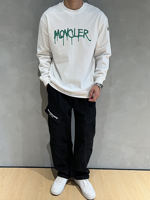 モンクレール Moncler 新モデルロゴプリント長袖シャツ