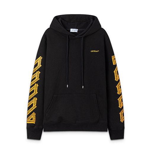 オフホワイト off white 警告ライン付きのゆったりとしたフード付きスウェットシャツ