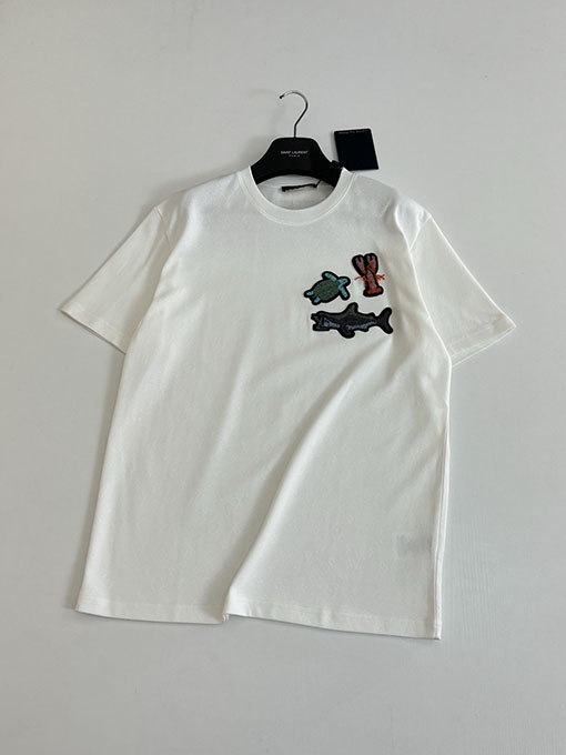ルイヴィトンコピー 限定モノグラム オールオーバージャカードオーシャンビーズ半袖Tシャツ