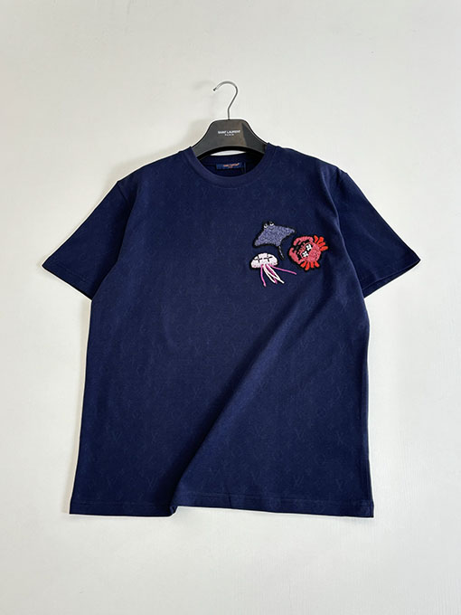 ルイヴィトンコピー 限定モノグラム オールオーバージャカードオーシャンビーズ半袖Tシャツ