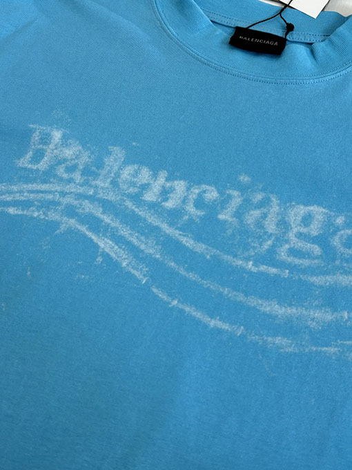 バレンシアガ Balenciaga ぼやけたコカコーラプリント半袖Tシャツ