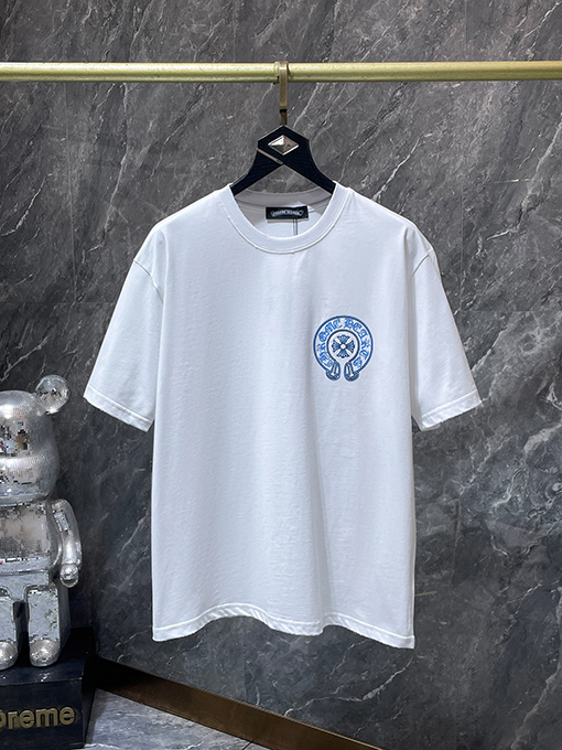 クロムハーツスーパーコピー 馬蹄サンスクリット十字刻印半袖Tシャツ